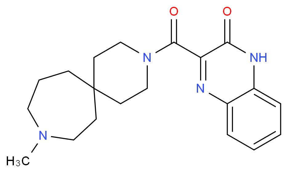 3-[(9-methyl-3,9-diazaspiro[5.6]dodec-3-yl)carbonyl]quinoxalin-2(1H)-one_分子结构_CAS_)