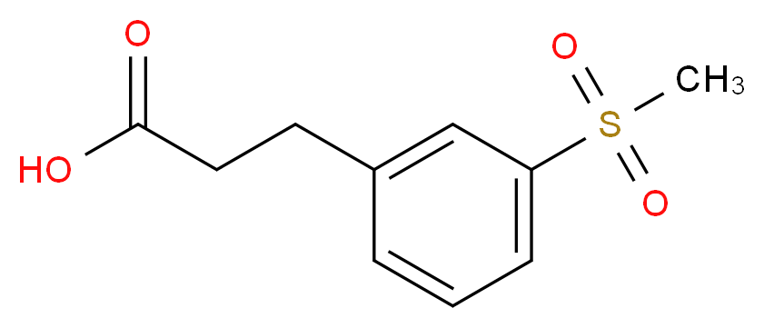 3-(3-(methylsulfonyl)phenyl)propanoic acid_分子结构_CAS_933728-65-5)