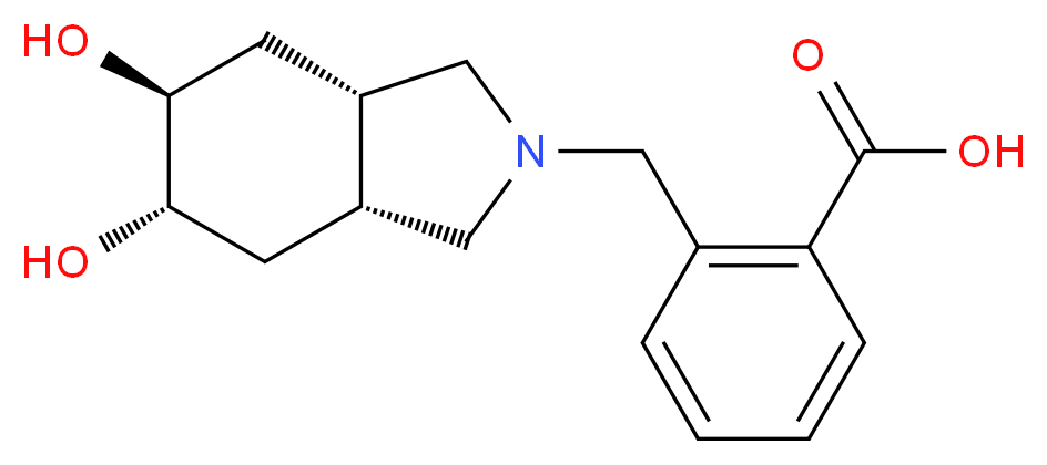 2-{[(3aR*,5S*,6S*,7aS*)-5,6-dihydroxyoctahydro-2H-isoindol-2-yl]methyl}benzoic acid_分子结构_CAS_)