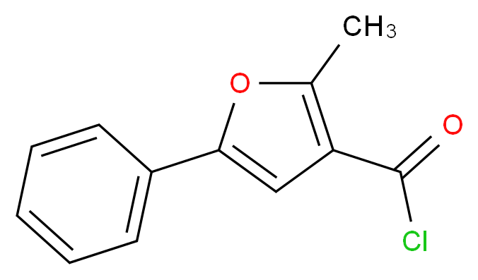 2-Methyl-5-phenylfuran-3-carbonyl chloride_分子结构_CAS_175276-57-0)