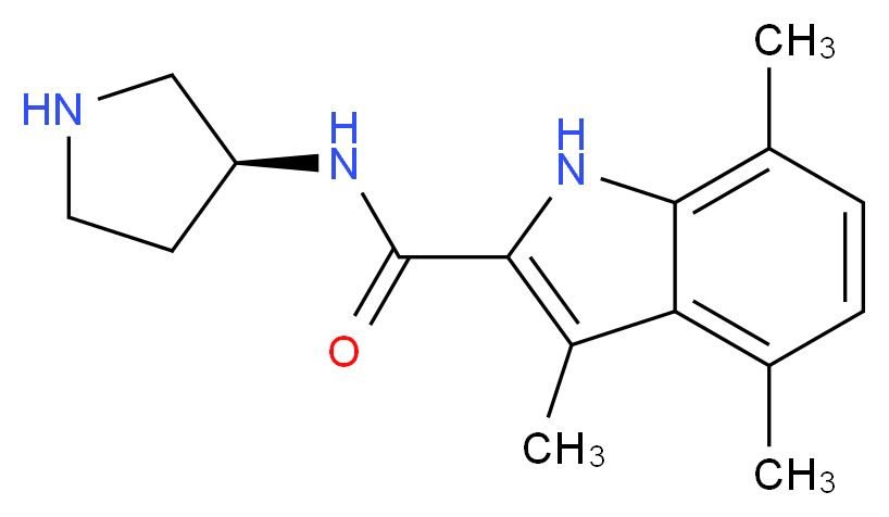 3,4,7-trimethyl-N-[(3S)-3-pyrrolidinyl]-1H-indole-2-carboxamide_分子结构_CAS_)