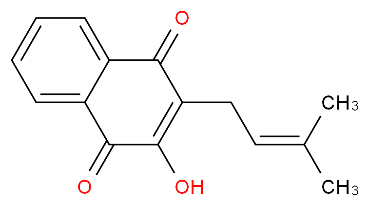 2-hydroxy-3-(3-methylbut-2-en-1-yl)-1,4-dihydronaphthalene-1,4-dione_分子结构_CAS_84-79-7