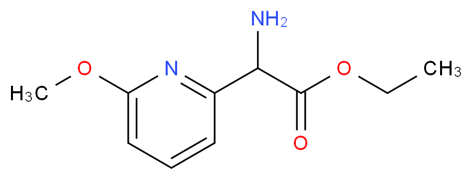 ethyl 2-amino-2-(6-methoxypyridin-2-yl)acetate_分子结构_CAS_1245913-73-8)