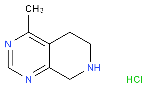 4-methyl-5H,6H,7H,8H-pyrido[3,4-d]pyrimidine hydrochloride_分子结构_CAS_1187830-72-3