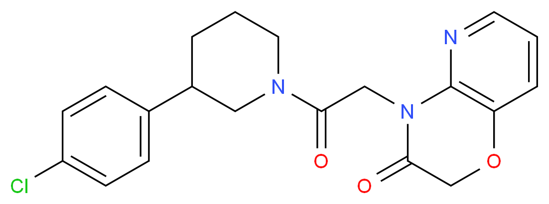 4-{2-[3-(4-chlorophenyl)-1-piperidinyl]-2-oxoethyl}-2H-pyrido[3,2-b][1,4]oxazin-3(4H)-one_分子结构_CAS_)
