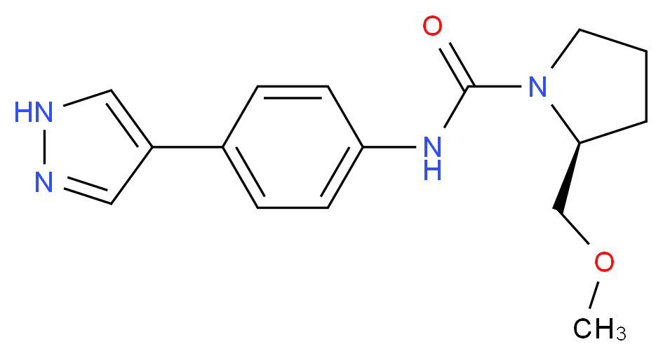 (2S)-2-(methoxymethyl)-N-[4-(1H-pyrazol-4-yl)phenyl]pyrrolidine-1-carboxamide_分子结构_CAS_)