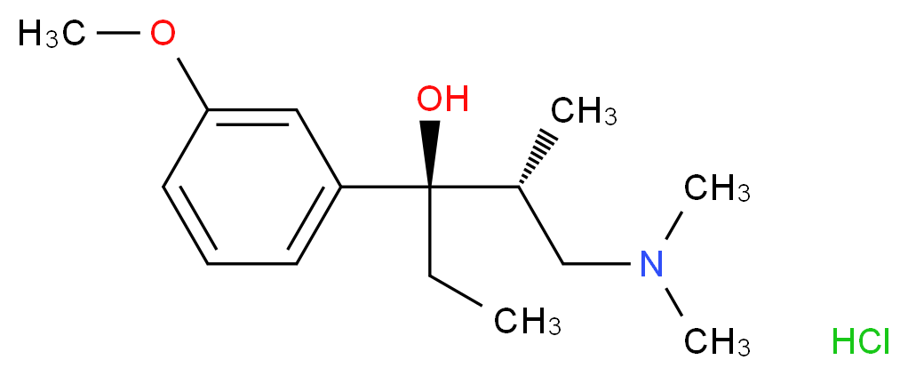 (2R,3R)-1-(Dimethylamino)-3-(3-methoxyphenyl)-2-methylpentan-3-ol hydrochloride_分子结构_CAS_175774-12-6)