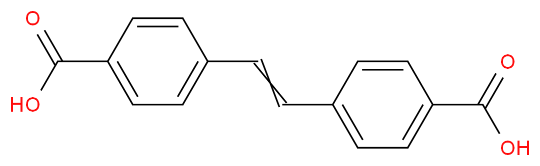 4-[2-(4-carboxyphenyl)ethenyl]benzoic acid_分子结构_CAS_100-31-2