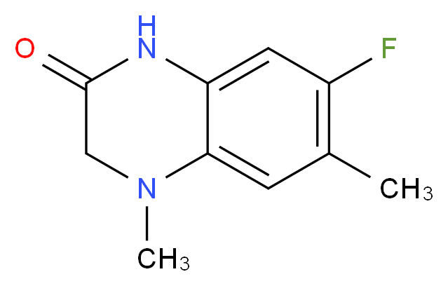 7-Fluoro-4,6-dimethyl-1,2,3,4-tetrahydroquinoxalin-2-one_分子结构_CAS_)