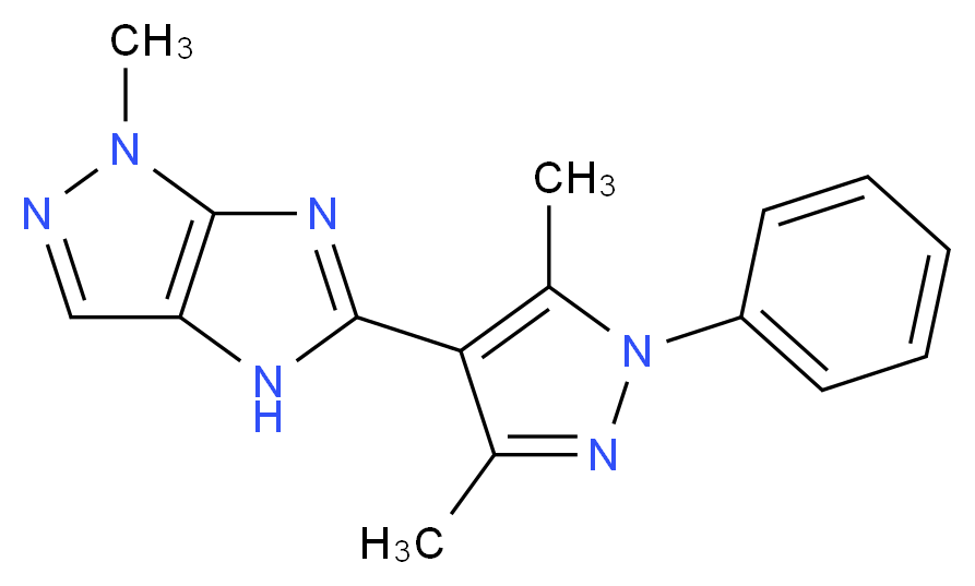 5-(3,5-dimethyl-1-phenyl-1H-pyrazol-4-yl)-1-methyl-1,4-dihydroimidazo[4,5-c]pyrazole_分子结构_CAS_)