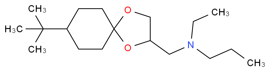 ({8-tert-butyl-1,4-dioxaspiro[4.5]decan-2-yl}methyl)(ethyl)propylamine_分子结构_CAS_118134-30-8