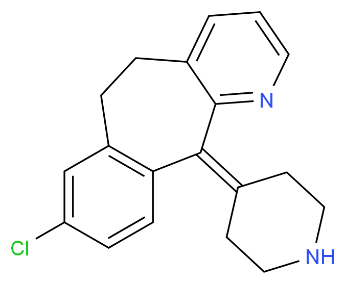 8-chloro-11-(piperidin-4-ylidene)-6,11-dihydro-5H-benzo[5,6]cyclohepta[1,2-b]pyridine_分子结构_CAS_)