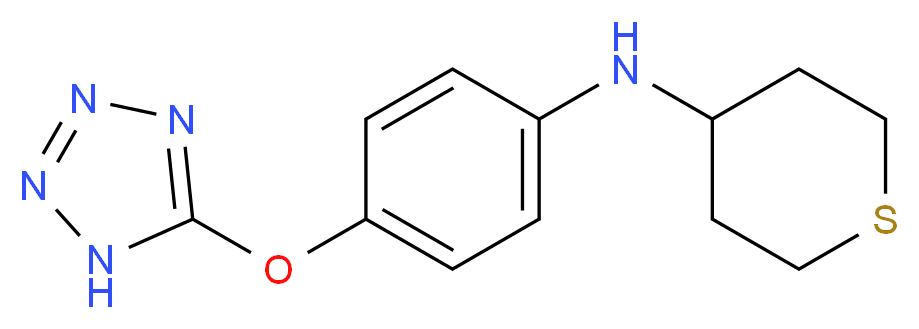 N-[4-(1H-tetrazol-5-yloxy)phenyl]tetrahydro-2H-thiopyran-4-amine_分子结构_CAS_)