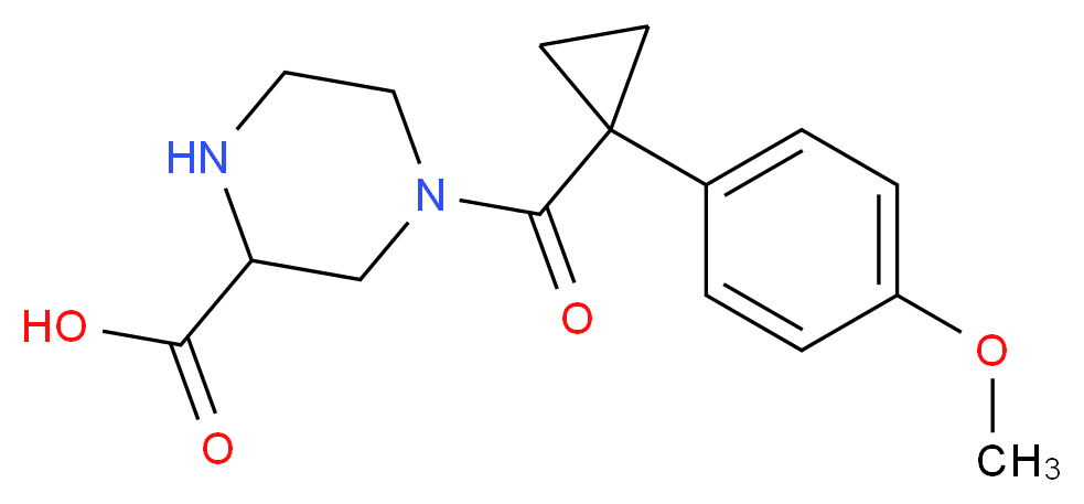4-{[1-(4-methoxyphenyl)cyclopropyl]carbonyl}piperazine-2-carboxylic acid_分子结构_CAS_)