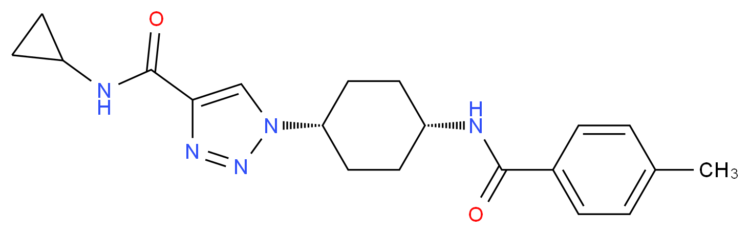 N-cyclopropyl-1-{cis-4-[(4-methylbenzoyl)amino]cyclohexyl}-1H-1,2,3-triazole-4-carboxamide_分子结构_CAS_)