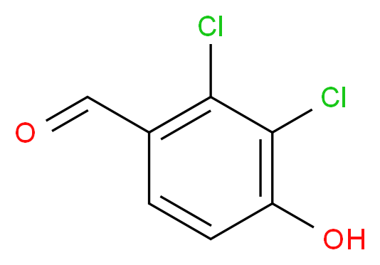 2,3-dichloro-4-hydroxybenzaldehyde_分子结构_CAS_16861-22-6