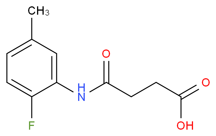 4-[(2-Fluoro-5-methylphenyl)amino]-4-oxobutanoic acid_分子结构_CAS_904766-63-8)