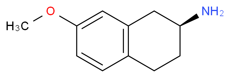 (2S)-7-methoxy-1,2,3,4-tetrahydronaphthalen-2-amine_分子结构_CAS_121216-42-0