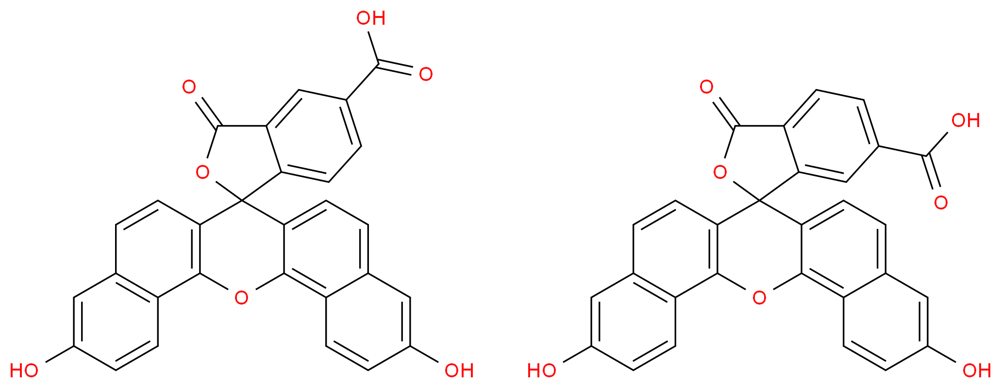 7',19'-dihydroxy-3-oxo-3H-2'-oxaspiro[2-benzofuran-1,13'-pentacyclo[12.8.0.0<sup>3</sup>,<sup>1</sup><sup>2</sup>.0<sup>4</sup>,<sup>9</sup>.0<sup>1</sup><sup>7</sup>,<sup>2</sup><sup>2</sup>]docosane]-1'(14'),3',5',7',9',11',15',17',19',21'-decaene-5-carboxylic acid; 7',19'-dihydroxy-3-oxo-3H-2'-oxaspiro[2-benzofuran-1,13'-pentacyclo[12.8.0.0<sup>3</sup>,<sup>1</sup><sup>2</sup>.0<sup>4</sup>,<sup>9</sup>.0<sup>1</sup><sup>7</sup>,<sup>2</sup><sup>2</sup>]docosane]-1'(14'),3',5',7',9',11',15',17',19',21'-decaene-6-carboxylic acid_分子结构_CAS_128724-35-6