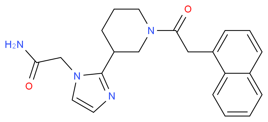 2-{2-[1-(1-naphthylacetyl)piperidin-3-yl]-1H-imidazol-1-yl}acetamide_分子结构_CAS_)