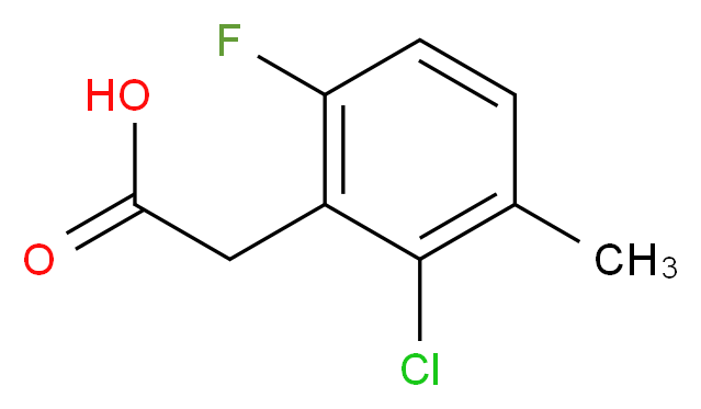 2-氯-6-氟-3-甲基苯乙酸_分子结构_CAS_261762-92-9)