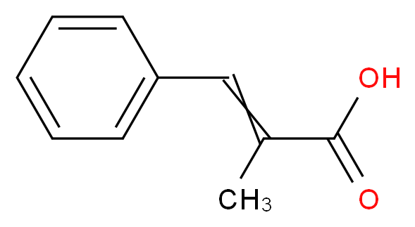 2-methyl-3-phenylprop-2-enoic acid_分子结构_CAS_1199-77-5