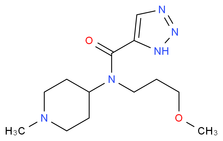 N-(3-methoxypropyl)-N-(1-methylpiperidin-4-yl)-1H-1,2,3-triazole-5-carboxamide_分子结构_CAS_)