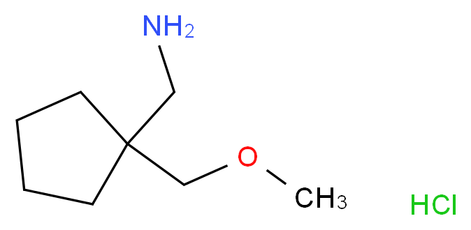 1-[1-(Methoxymethyl)cyclopentyl]methanamine hydrochloride_分子结构_CAS_)