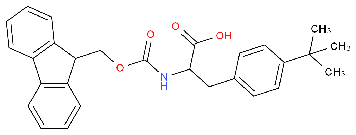 3-(4-tert-butylphenyl)-2-{[(9H-fluoren-9-ylmethoxy)carbonyl]amino}propanoic acid_分子结构_CAS_213383-02-9