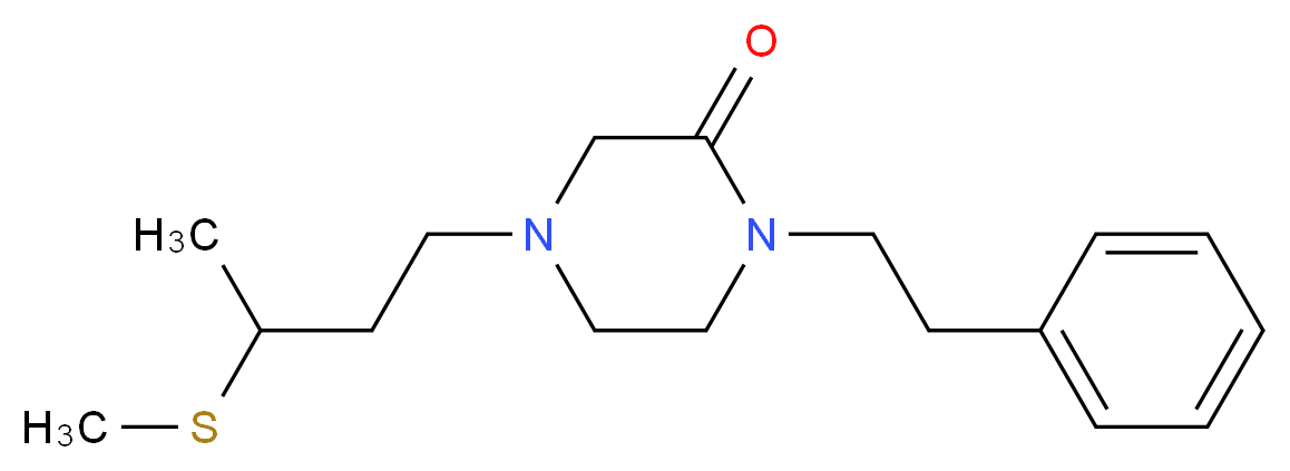4-[3-(methylthio)butyl]-1-(2-phenylethyl)piperazin-2-one_分子结构_CAS_)