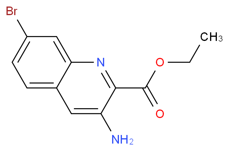 Ethyl 3-amino-7-bromoquinoline-2-carboxylate_分子结构_CAS_1260807-99-5)