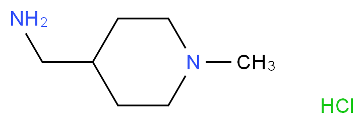 (1-methylpiperidin-4-yl)methanamine hydrochloride_分子结构_CAS_1187582-53-1