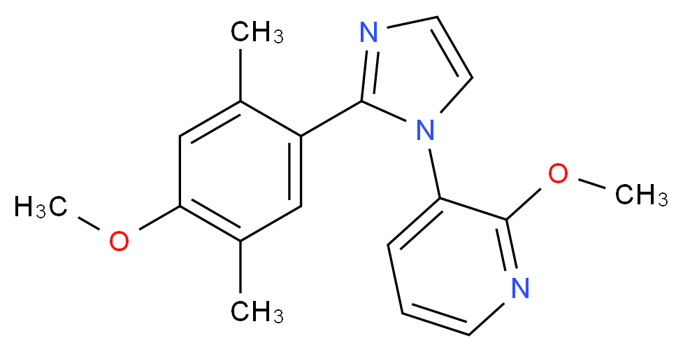 2-methoxy-3-[2-(4-methoxy-2,5-dimethylphenyl)-1H-imidazol-1-yl]pyridine_分子结构_CAS_)