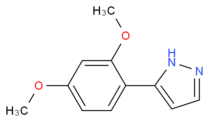 5-(2,4-dimethoxyphenyl)-1H-pyrazole_分子结构_CAS_150433-17-3