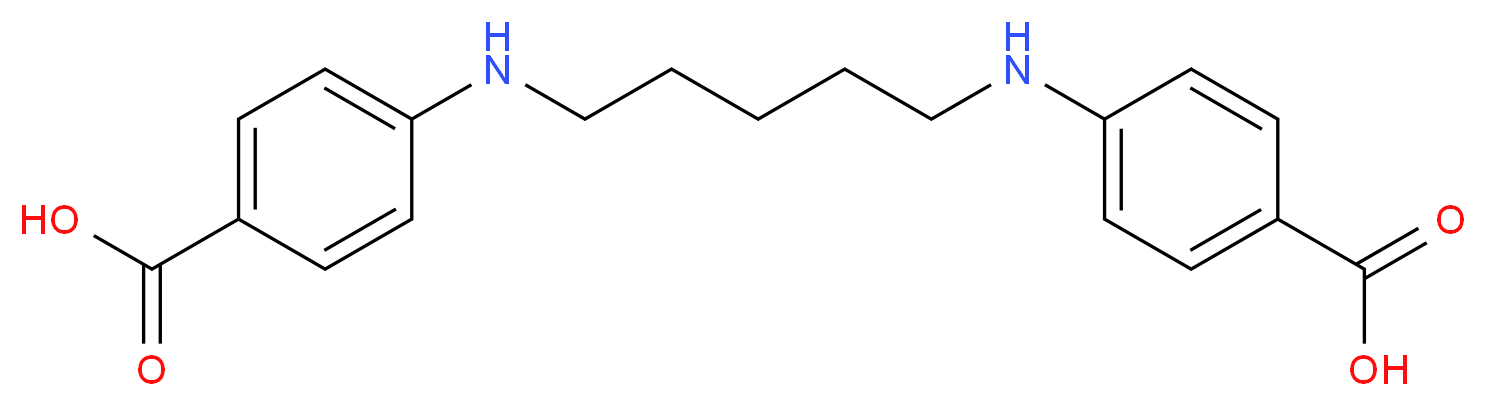 4,4'-(1,5-Pentanediyldiimino)dibenzoic Acid_分子结构_CAS_1081849-97-9)