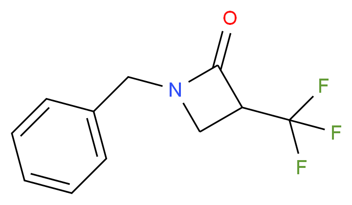 1-benzyl-3-(trifluoromethyl)azetidin-2-one_分子结构_CAS_480438-91-3