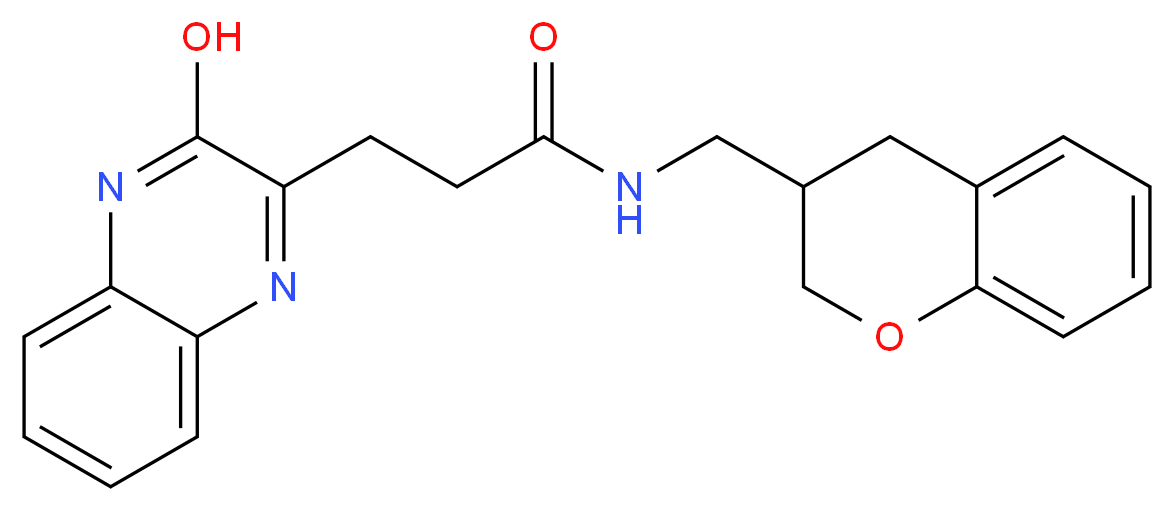 N-(3,4-dihydro-2H-chromen-3-ylmethyl)-3-(3-hydroxyquinoxalin-2-yl)propanamide_分子结构_CAS_)