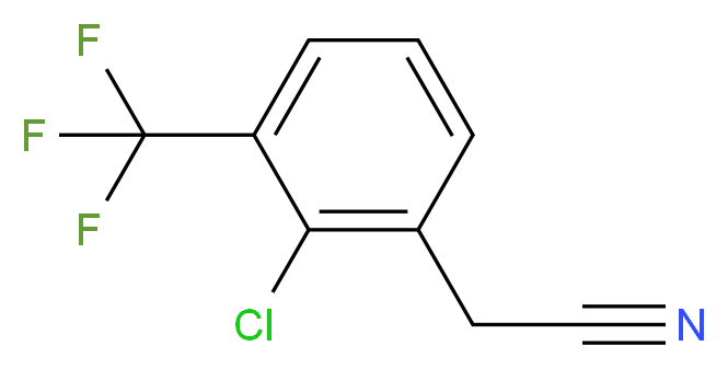 2-[2-chloro-3-(trifluoromethyl)phenyl]acetonitrile_分子结构_CAS_22902-81-4