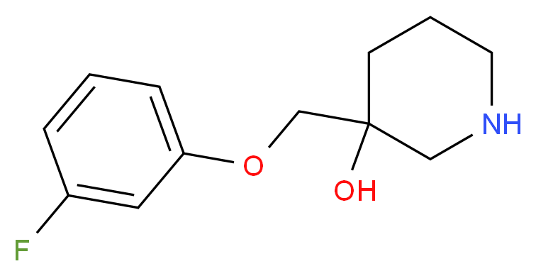 3-(3-fluorophenoxymethyl)piperidin-3-ol_分子结构_CAS_954220-32-7