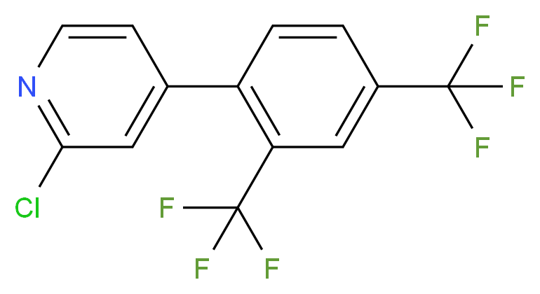 4-[2,4-bis(trifluoromethyl)phenyl]-2-chloropyridine_分子结构_CAS_1333319-73-5