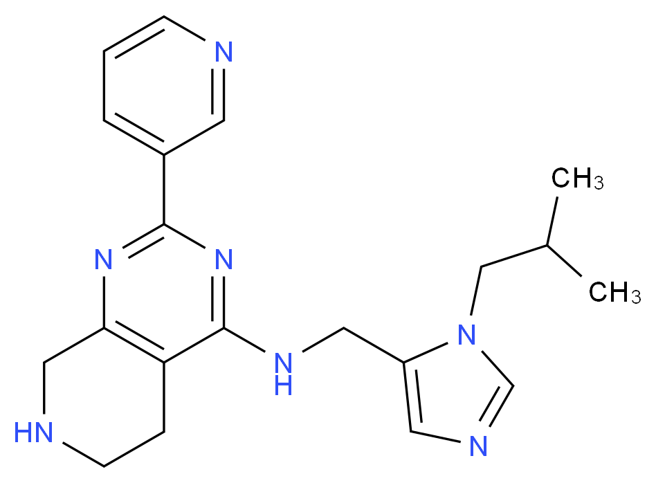 N-[(1-isobutyl-1H-imidazol-5-yl)methyl]-2-pyridin-3-yl-5,6,7,8-tetrahydropyrido[3,4-d]pyrimidin-4-amine_分子结构_CAS_)