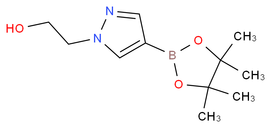 2-[4-(tetramethyl-1,3,2-dioxaborolan-2-yl)-1H-pyrazol-1-yl]ethan-1-ol_分子结构_CAS_1040377-08-9