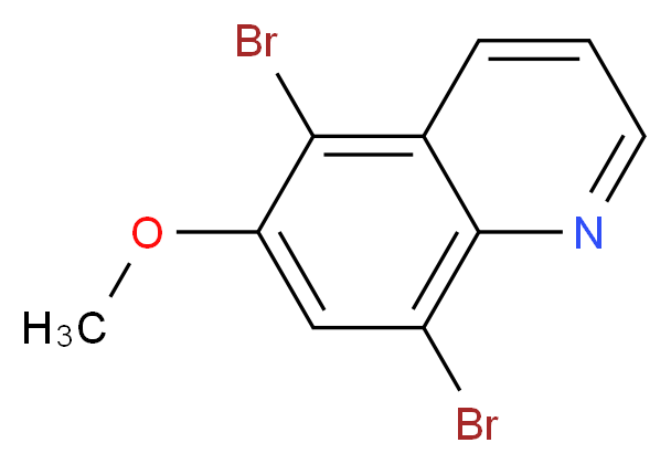 5,8-dibromo-6-methoxyquinoline_分子结构_CAS_1187386-37-3