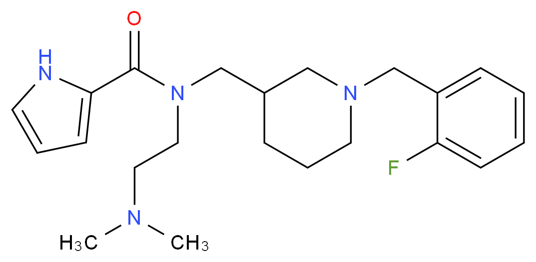 N-[2-(dimethylamino)ethyl]-N-{[1-(2-fluorobenzyl)piperidin-3-yl]methyl}-1H-pyrrole-2-carboxamide_分子结构_CAS_)