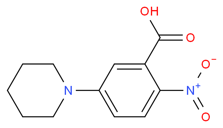 2-nitro-5-(piperidin-1-yl)benzoic acid_分子结构_CAS_118159-39-0