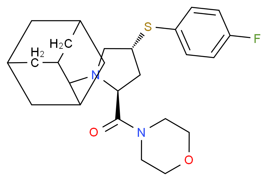 4-{(4R)-1-(2-adamantyl)-4-[(4-fluorophenyl)thio]-L-prolyl}morpholine_分子结构_CAS_)