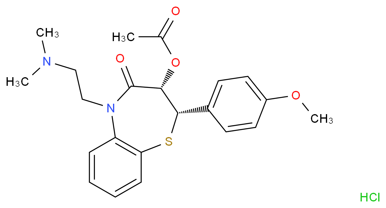 (+)-cis-Diltiazem hydrochloride_分子结构_CAS_33286-22-5)