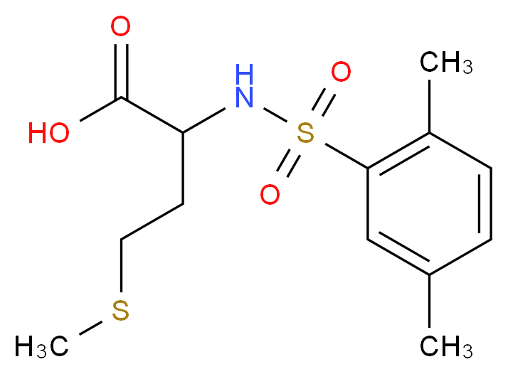 2-(2,5-dimethylbenzenesulfonamido)-4-(methylsulfanyl)butanoic acid_分子结构_CAS_1008965-15-8