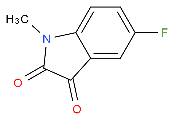 5-fluoro-1-methyl-2,3-dihydro-1H-indole-2,3-dione_分子结构_CAS_773-91-1