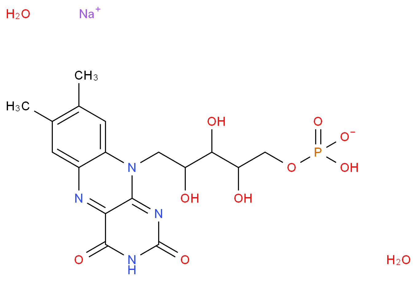 核黄素-5'-磷酸钠二水合物_分子结构_CAS_6184-17-4)